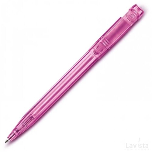 Balpen Pier Clear transparant transparant roze