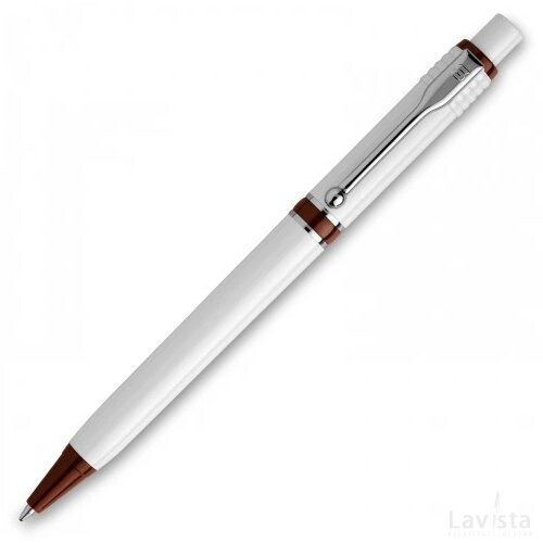 Balpen Raja hardcolour wit / donkerrood