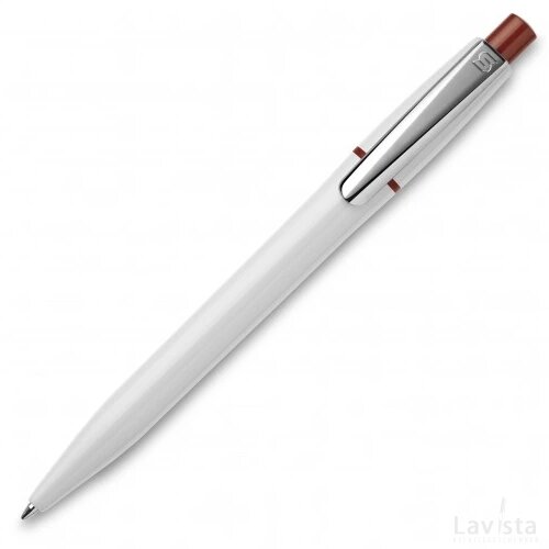 Balpen Semyr hardcolour wit / donkerrood