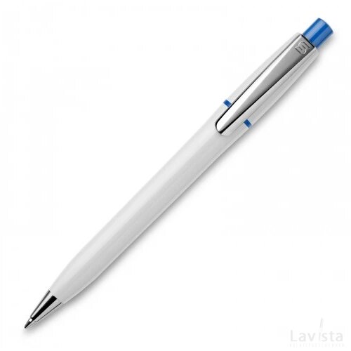 Balpen Semyr Chrome hardcolour wit / blauw
