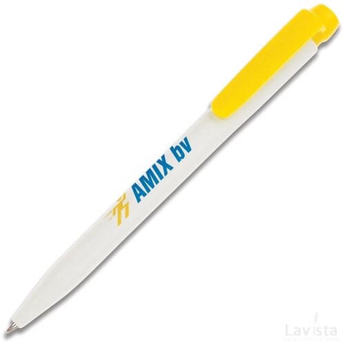 Balpen Ingeo TM Pen hardcolour wit / geel