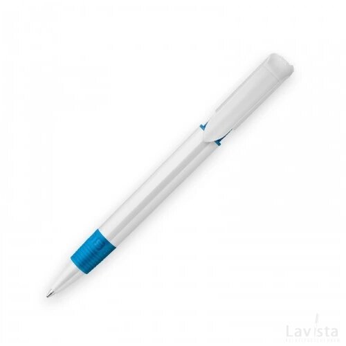 Balpen S40 Grip hardcolour wit / blauw