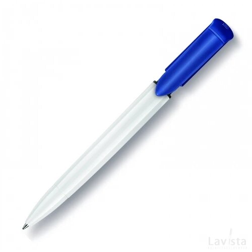 Balpen S40 Colour hardcolour wit / donker blauw