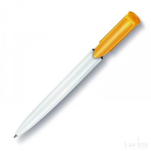 Balpen S40 Colour hardcolour wit / geel