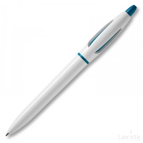 Balpen S! hardcolour wit / blauw