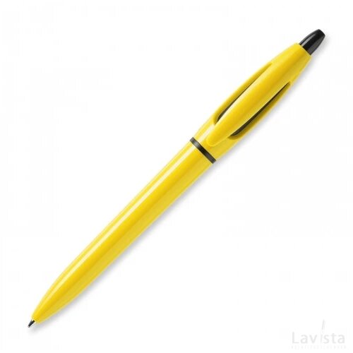 Balpen S! Extra hardcolour geel / zwart