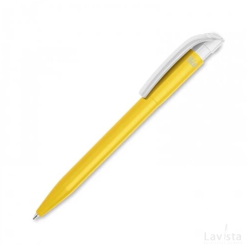 Balpen S45 Bio hardcolour geel / wit