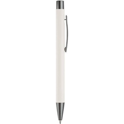 Balpen metaal New York rubberised wit