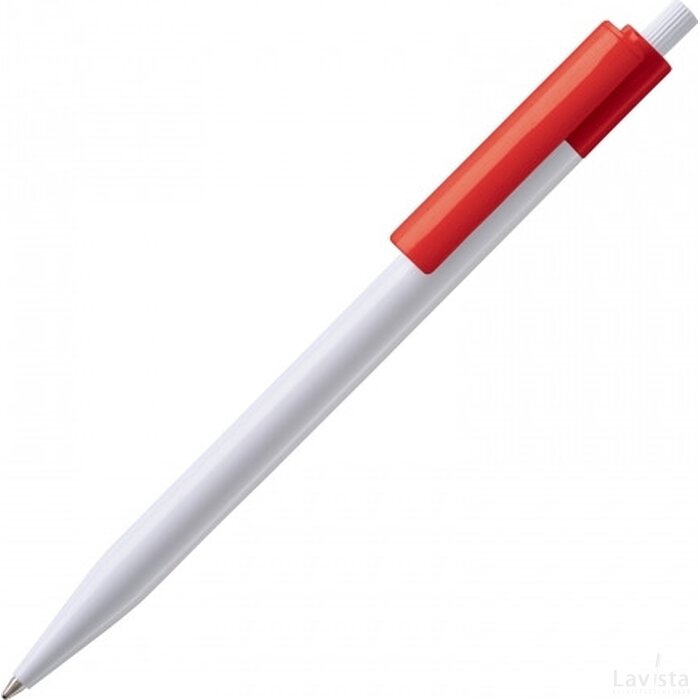 Balpen Kuma hardcolour wit / rood