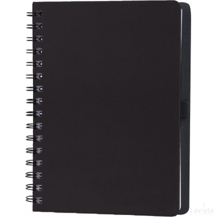 Spiraal notitieboek met gerecycled papier A5 zwart
