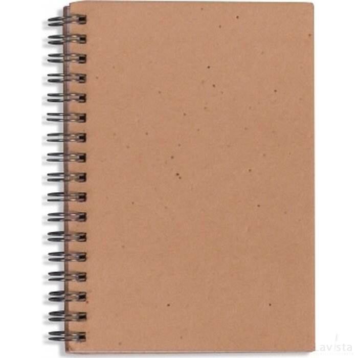 Spiraal notitieboekje groeipapier licht bruin