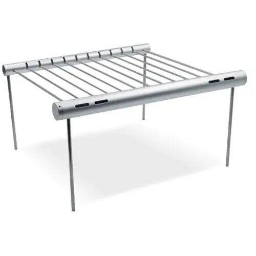 Draagbare barbecue in buis Zilver