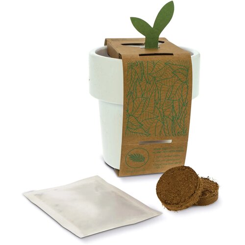Hot-but-cool beker met aardbeien zaadjes Wit