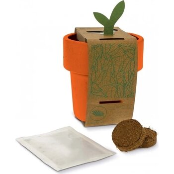 Hot-but-cool beker met basilicum zaadjes oranje