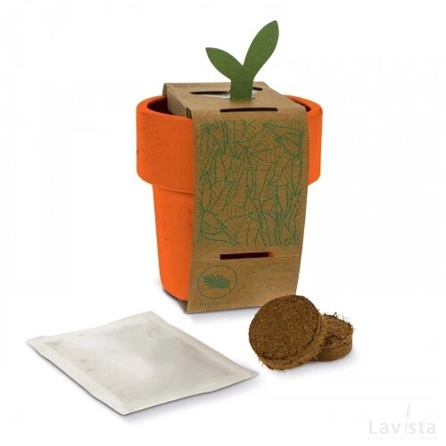 Hot-but-cool beker met basilicum zaadjes oranje