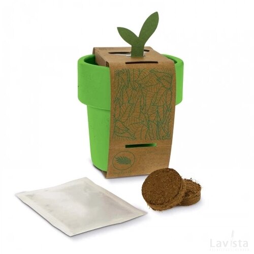 Hot-but-cool beker met basilicum zaadjes licht groen