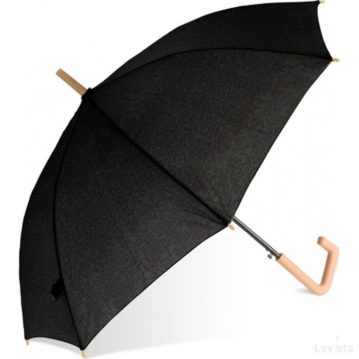 Stok paraplu 23” R-PET auto open zwart