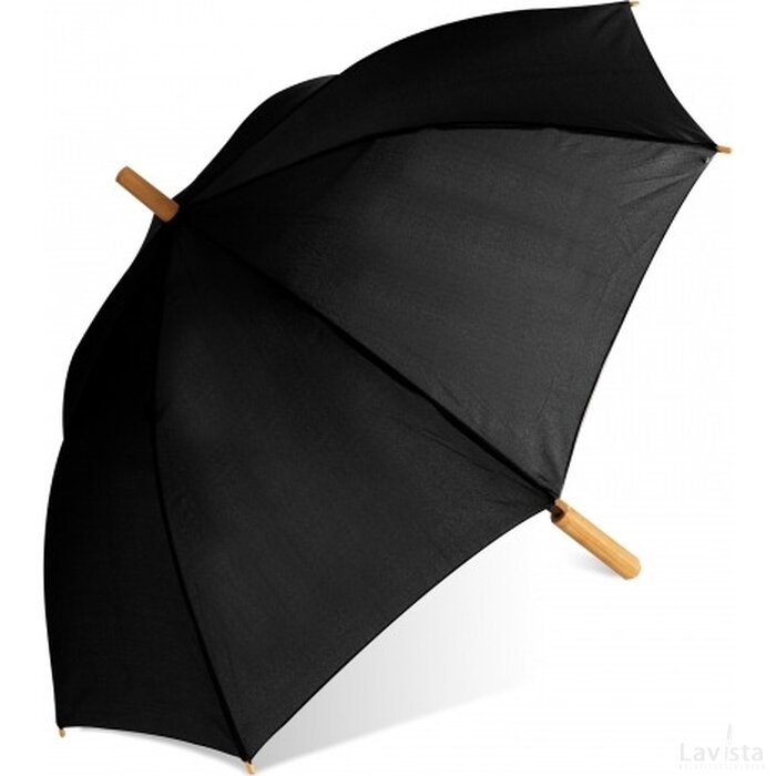 Stok paraplu 25” R-PET recht handvat auto open zwart