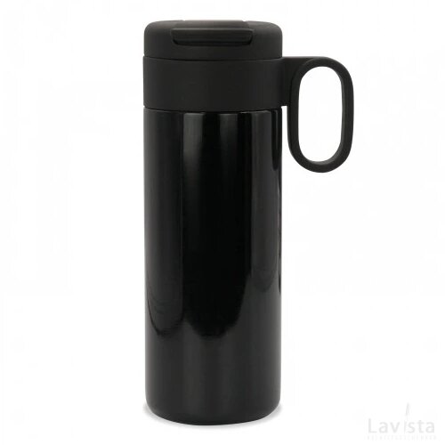 Thermofles Flow met handvat 400ml zwart