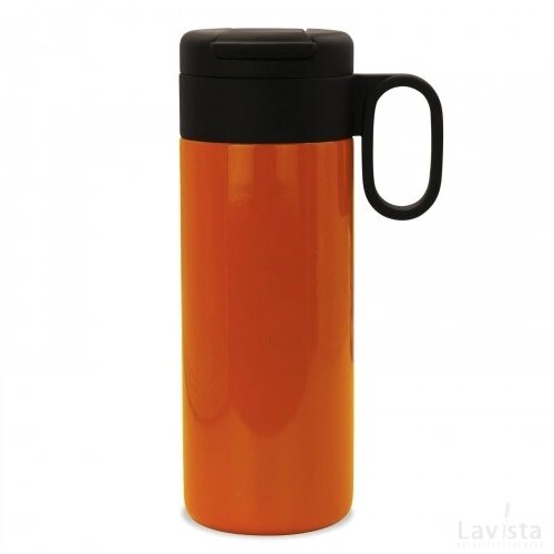 Thermofles Flow met handvat 400ml oranje