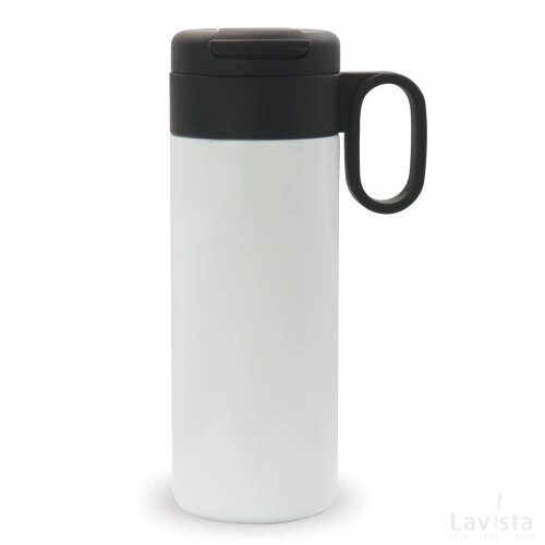 Thermofles Flow met handvat sublimatie 400ml wit