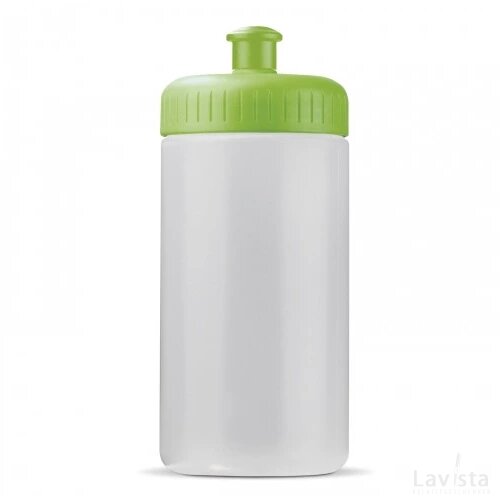 Sportbidon classic 500ml wit / licht groen