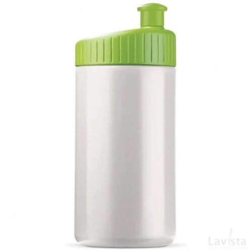 Sportbidon design 500ml wit / licht groen