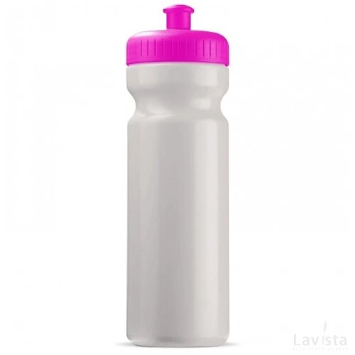 Sportbidon classic 750ml wit / roze