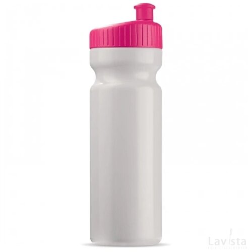 Sportbidon design 750ml wit / roze