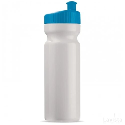 Sportbidon design 750ml wit / licht blauw