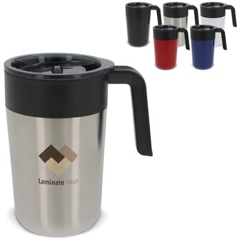 Dubbelwandige koffie mok 400ml wit Dubbelwandige koffie mok 400ml wit