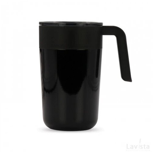 Dubbelwandige koffie mok 400ml zwart