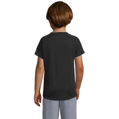 Sporty kinder t-shirt 140g Sporty kids zwart