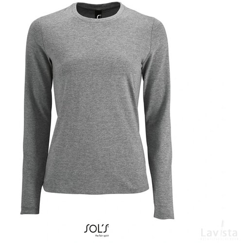 Imperial lsl dames 190g Imperial lsl women grijs melange