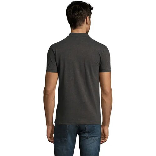 Perfect heren polo 180g Perfect men charcoal melange