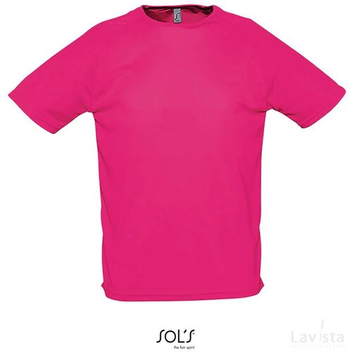 Sportyheren t-shirt 140g Sporty neon roze 2