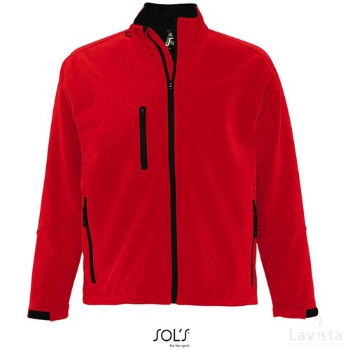 Relax heren shoftshell 340g Relax pepper red