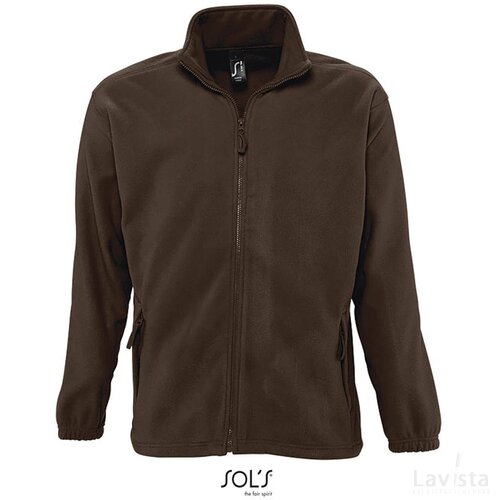 North heren fleece 300g North pure chocolade