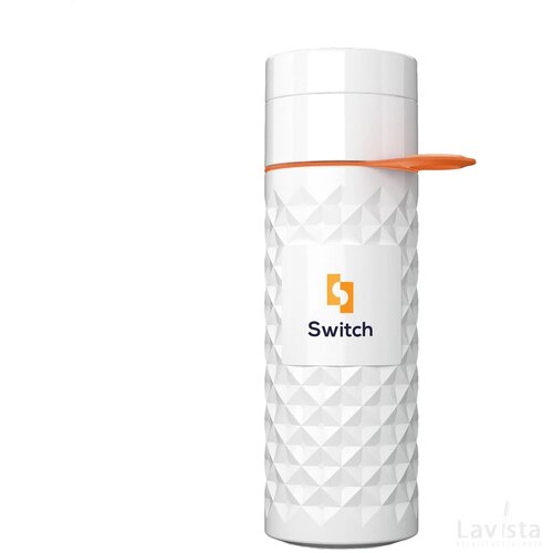 Join The Pipe waterfles met diamantpatroon (500 ml) Oranje