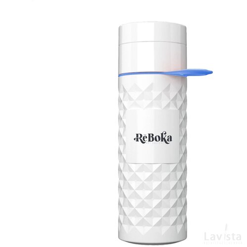 Join The Pipe waterfles met diamantpatroon (500 ml) Lichtblauw