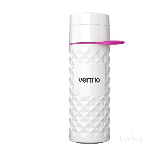 Join The Pipe waterfles met diamantpatroon (500 ml) Roze