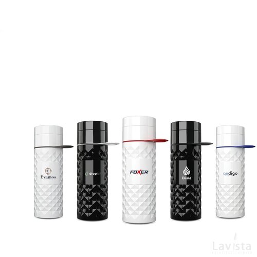 Join The Pipe waterfles met diamantpatroon (500 ml) Roze