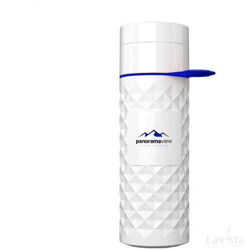 Join The Pipe waterfles met diamantpatroon (500 ml) Blauw