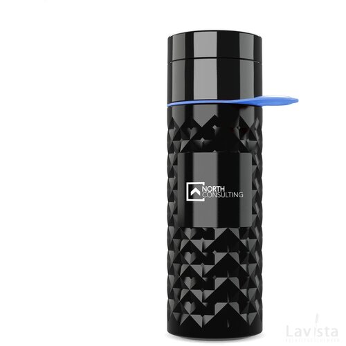 Join The Pipe Nairobi Ring Bottle Black 500Ml Waterfles Zwart/Cyaan