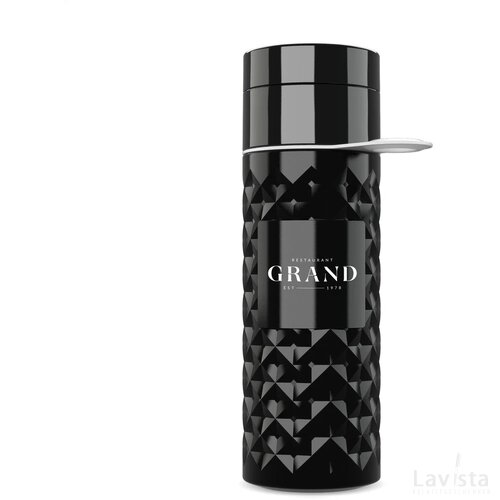 Join The Pipe Nairobi Ring Bottle Black 500Ml Waterfles Zwart/Wit