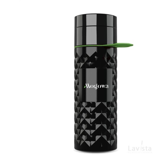 Join The Pipe Nairobi Ring Bottle Black 500Ml Waterfles Donkergroen