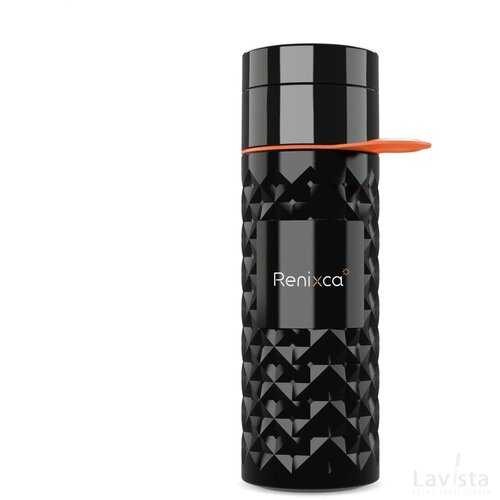 Join The Pipe Nairobi Ring Bottle Black 500Ml Waterfles Zwart/Oranje