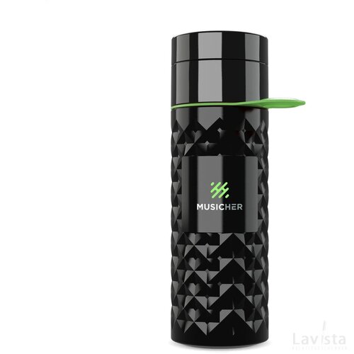 Join The Pipe Nairobi Ring Bottle Black 500Ml Waterfles Zwart/Groen