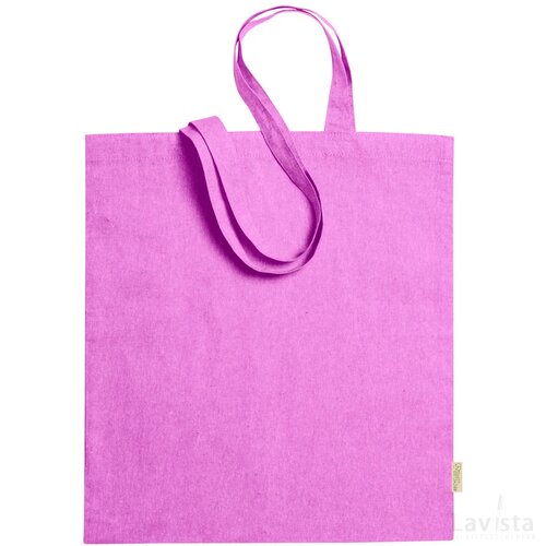 Graket Katoenen Boodschappentas Roze