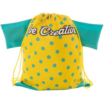 Creadraw T Custom Made Trekkoord Tas Geel
